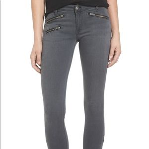 Rag & bone grey skinny jeans with zippers